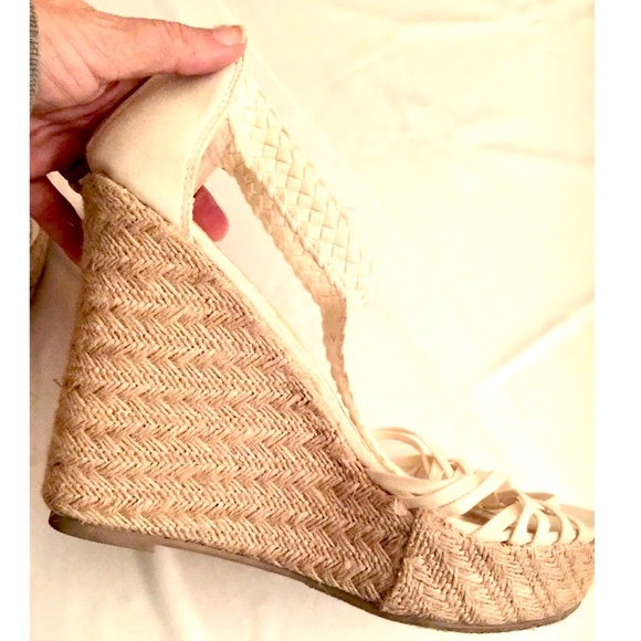 NWT~MOSSIMO Beige Strappy Wedge Espadrilles Women's Casual Summer Heels~11 - Picture 6 of 6